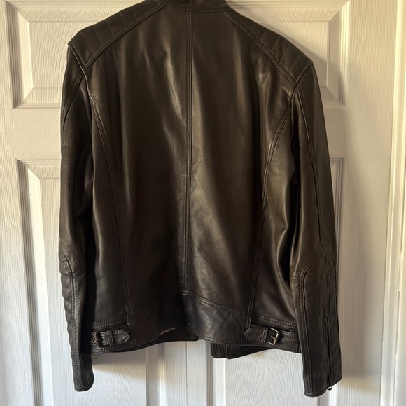 Black brown Men’s Leather Jacket - Picture 4 of 4